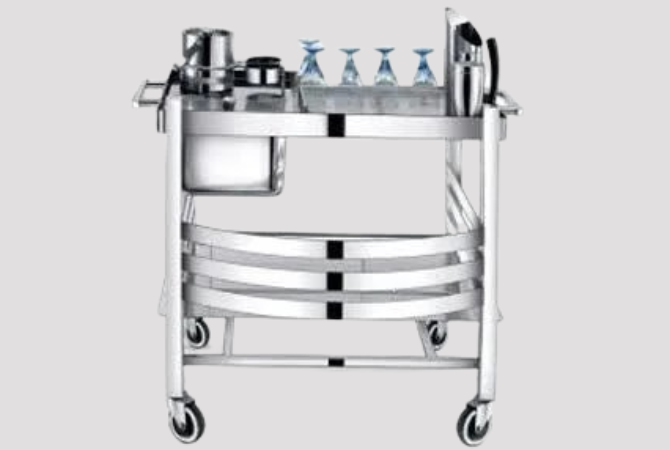 MOBILE GLASS TROLLEY